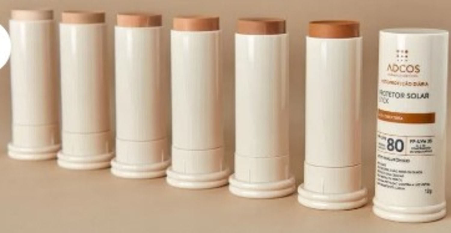 Adcos Fotoproteção Diária FPS80 Stick Beige - Protetor Solar Facial com Cor 12g