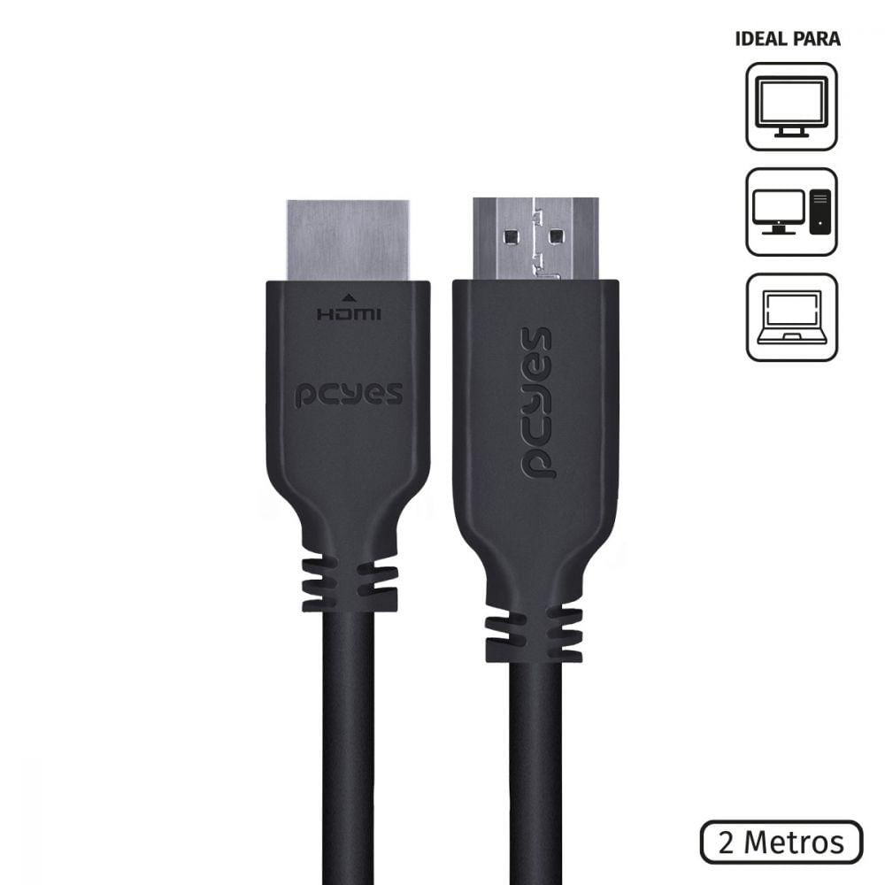 Miniatura Cabo Displayport Macho Para Hdmi 2.0 Macho 2 Metros - Pdphm-2