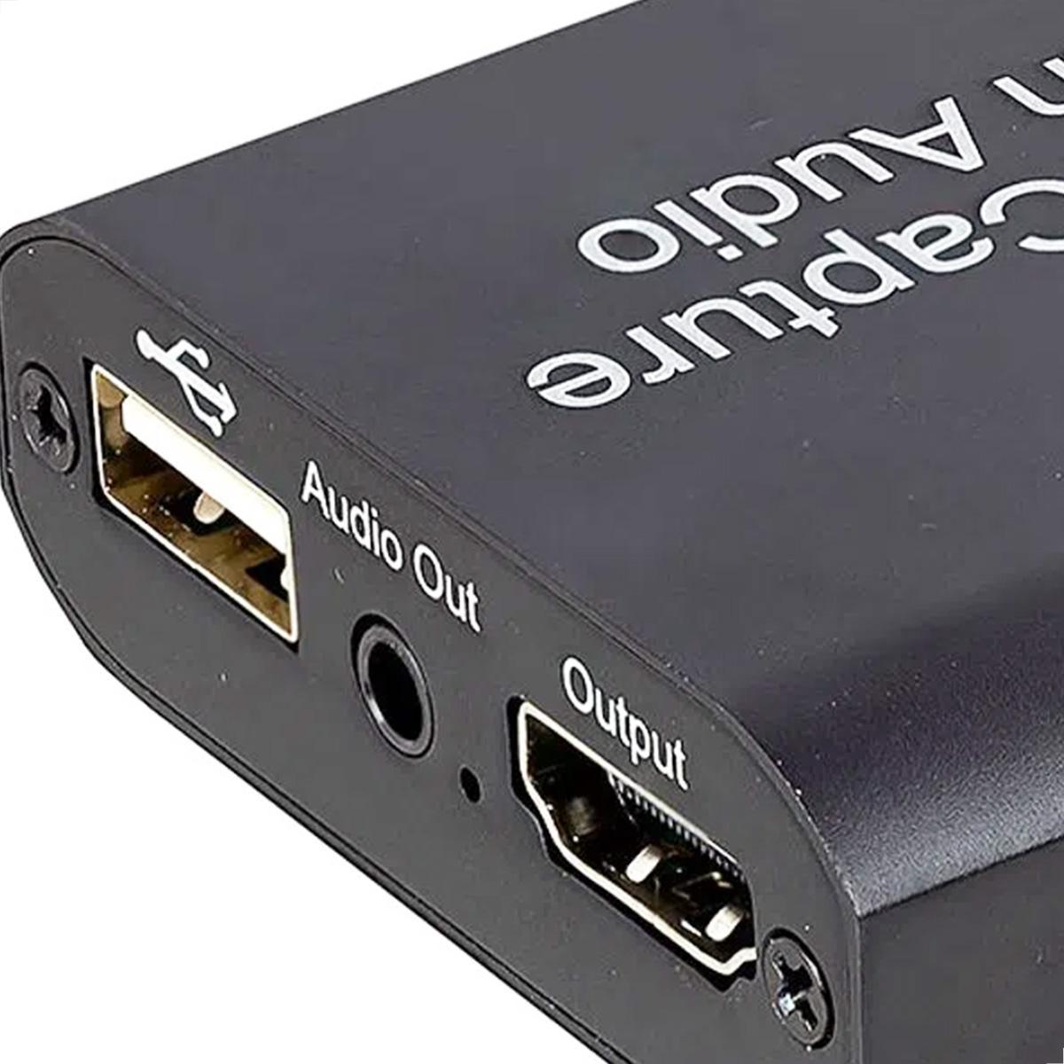 Placa De Captura De Vídeo E Áudio Hdmi Usb 4K - Kit Com 10