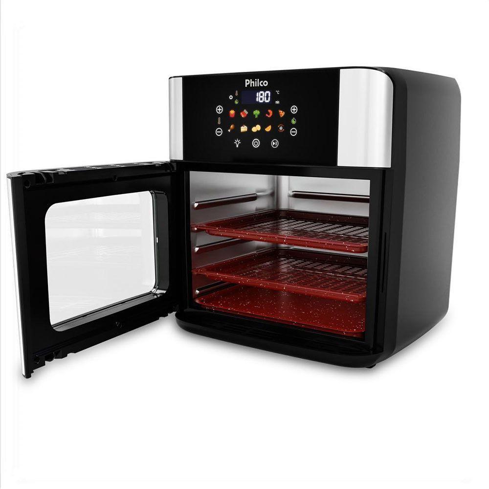 Air Fryer Philco 16L 4 Em 1 Painel Digital PAF16A Preto/inox 220V