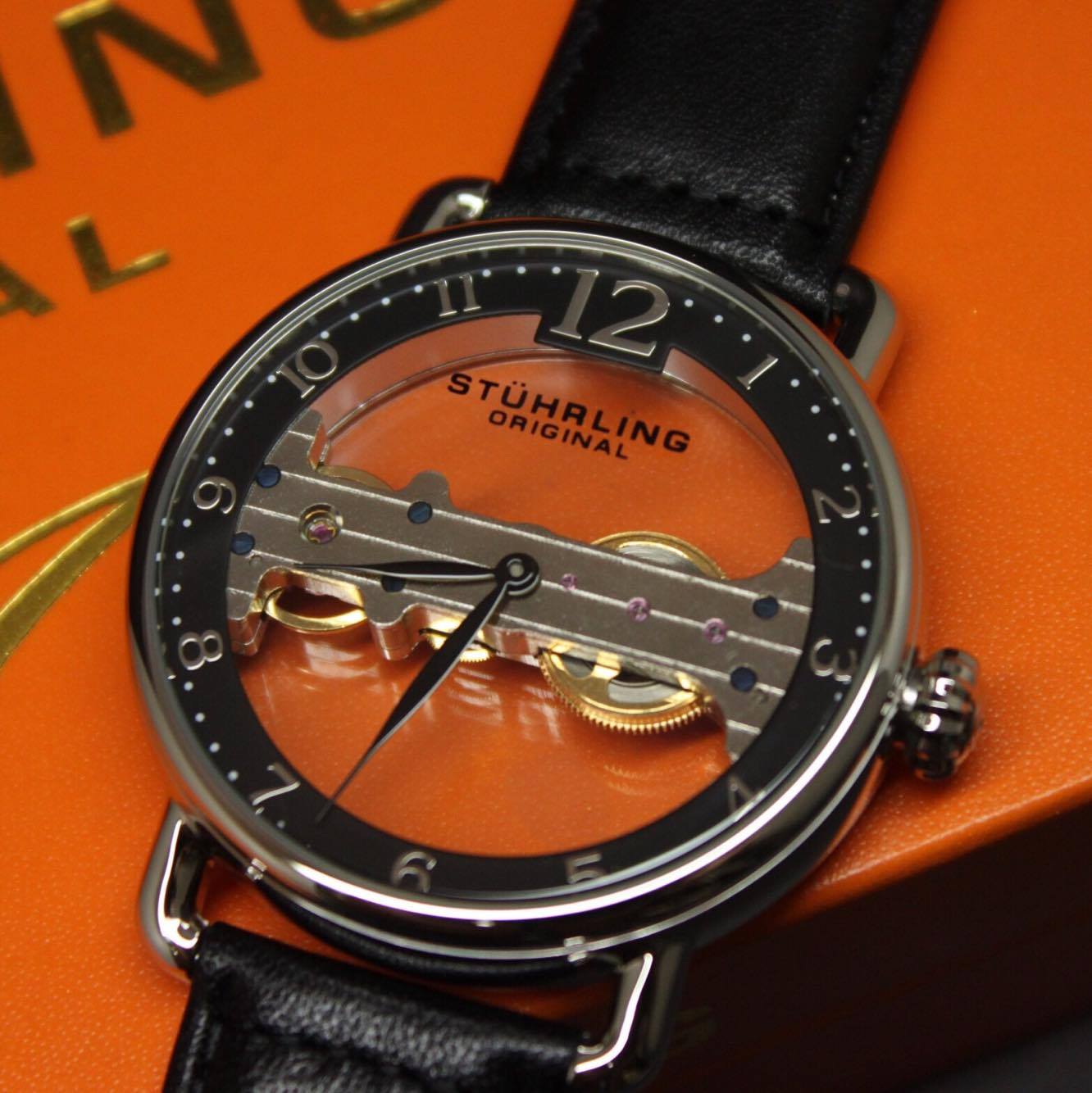 Miniatura Relógio Masculino Importado Movimento Corda Pulseira Couro