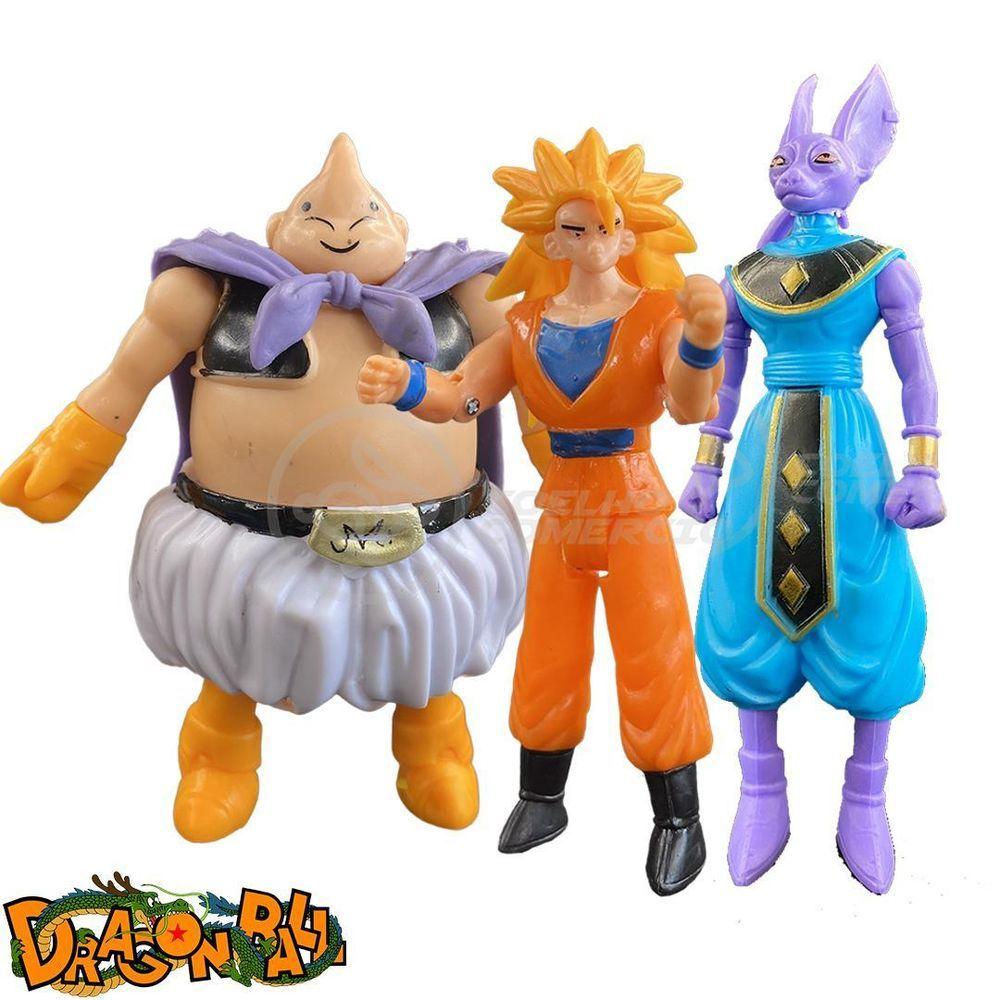 Kit 4 Bonecos Dragon Ball Z Action Figure Esféras Do Dragão