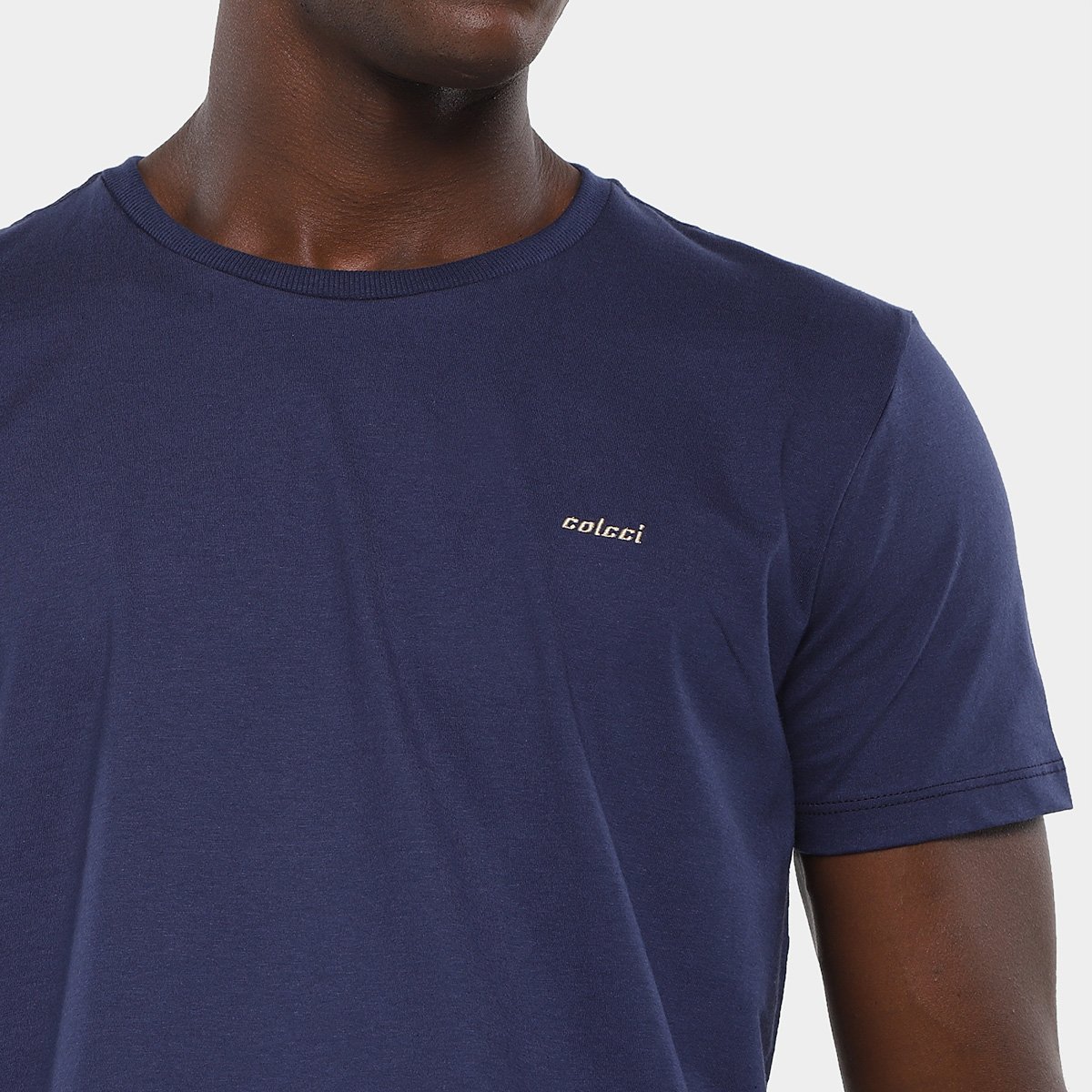 Miniatura Camiseta Colcci Casual Masculina Azul Escuro - G