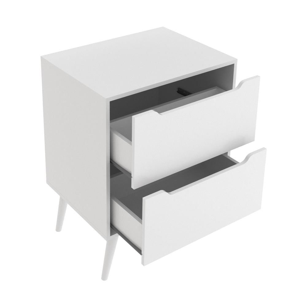 Miniatura Gabinete Banheiro 60cm 2 Gavetas Retrô Multimóveis CR10119 Branco