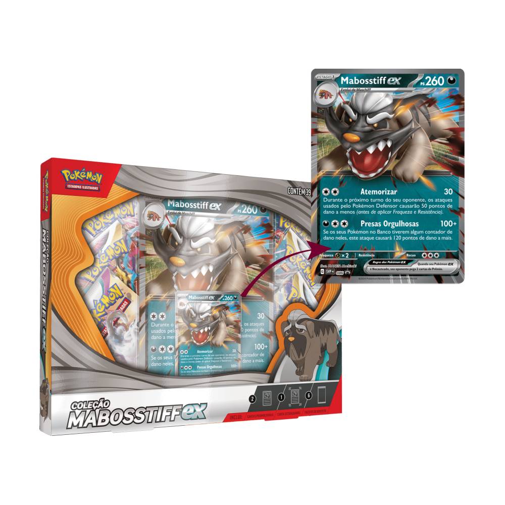 Miniatura Cartas Pokémon Box Escarlate Violeta Mabosstiff Ex - Copag