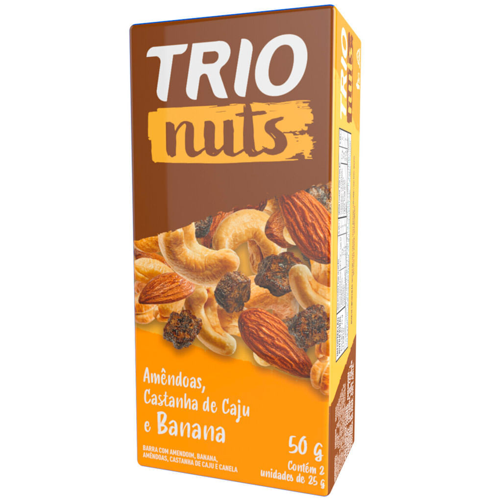 Miniatura Barra de Cereal Trio Nuts Banana 50g