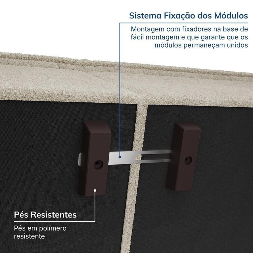 Miniatura Sofá Modular de Canto 4 Módulos Zen Cabecasa Madeiramadeira Off White