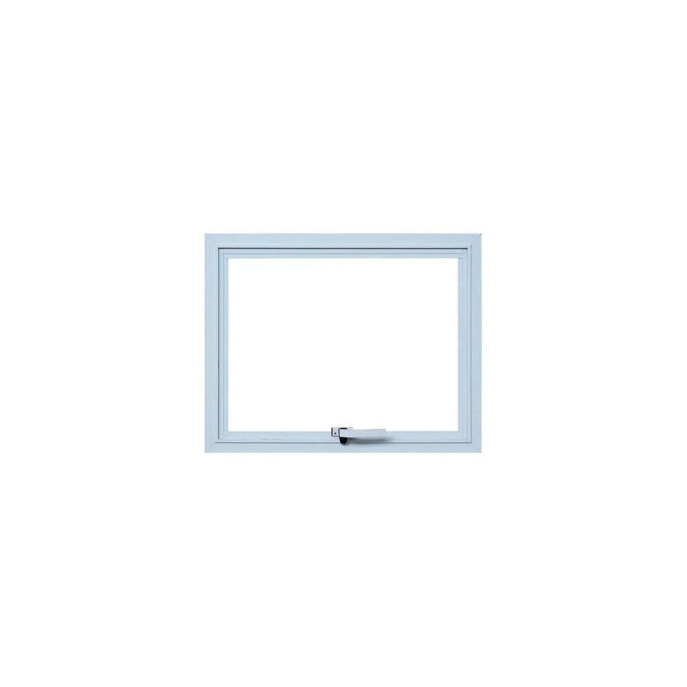 Miniatura Janela Maxim-Ar 1 Módulo Vidro Segurança 6cm 60cm x 60cm Fábrica do Alumínio Branco