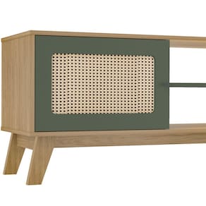 Rack Artely Charlotte com 180 cm de Largura, Ideal para TV de até 75” Carvalho/Menta