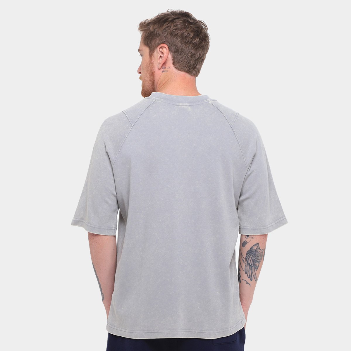 Miniatura Camiseta Umbro Washed High Neck Boxy Masculino Bege - G
