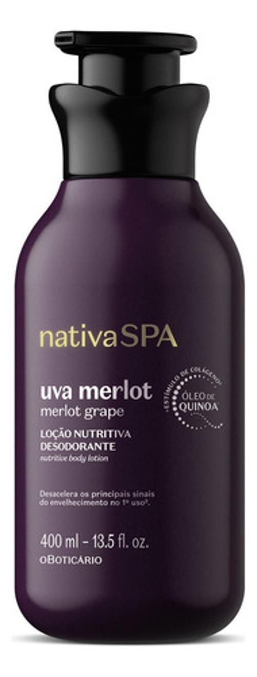 Miniatura Loção Hidratante Nativa Spa O Boticário Uva Merlot 400Ml