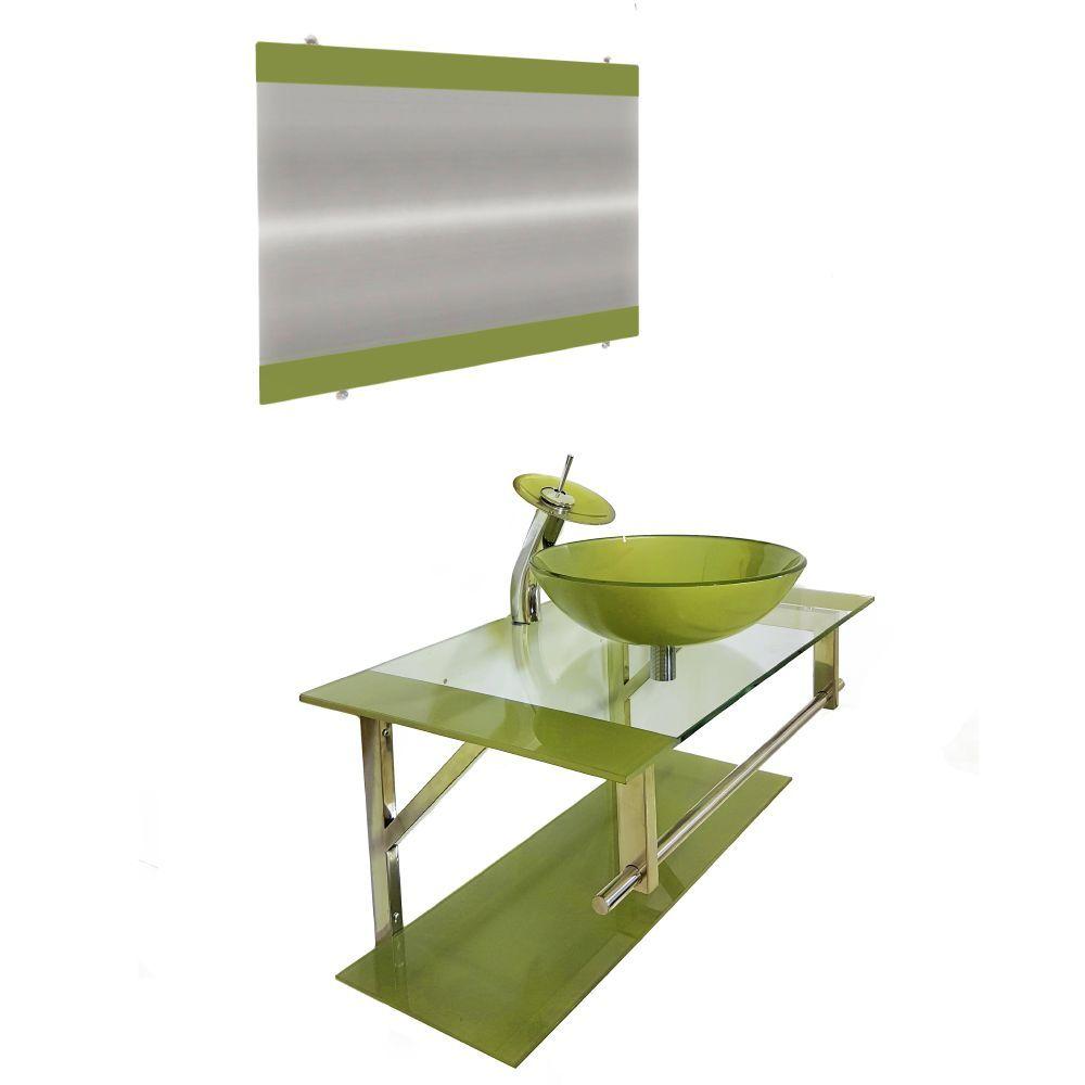 Miniatura Gabinete De Vidro Noruega 80cm Iq Inox Verde Olivia