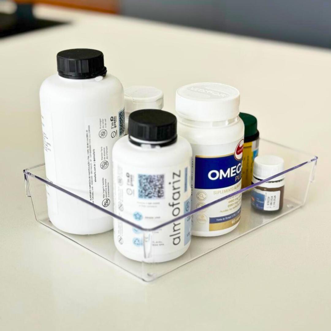 Kit 7 Organizadores Acrílico Cristal Modular 2 G/1 M/ 4 P