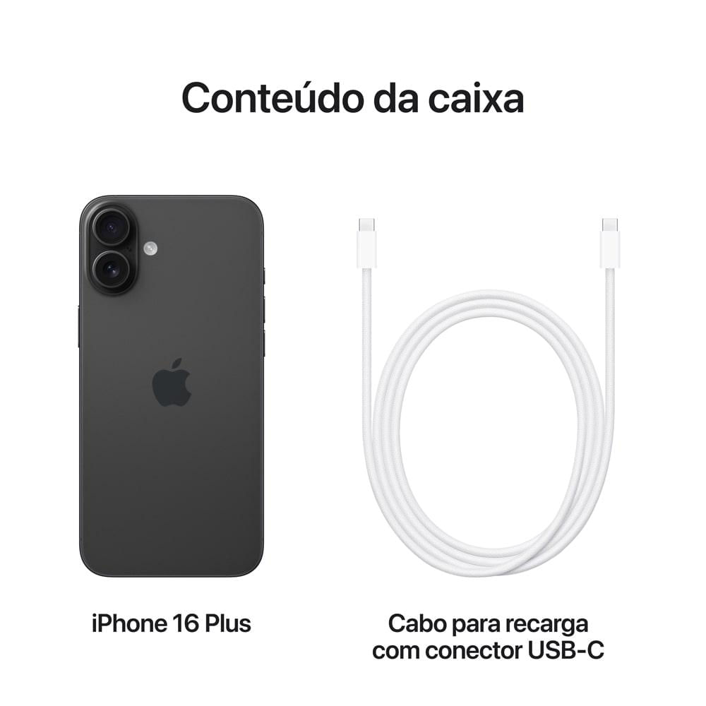Apple iPhone 16 Plus 256GB Preto