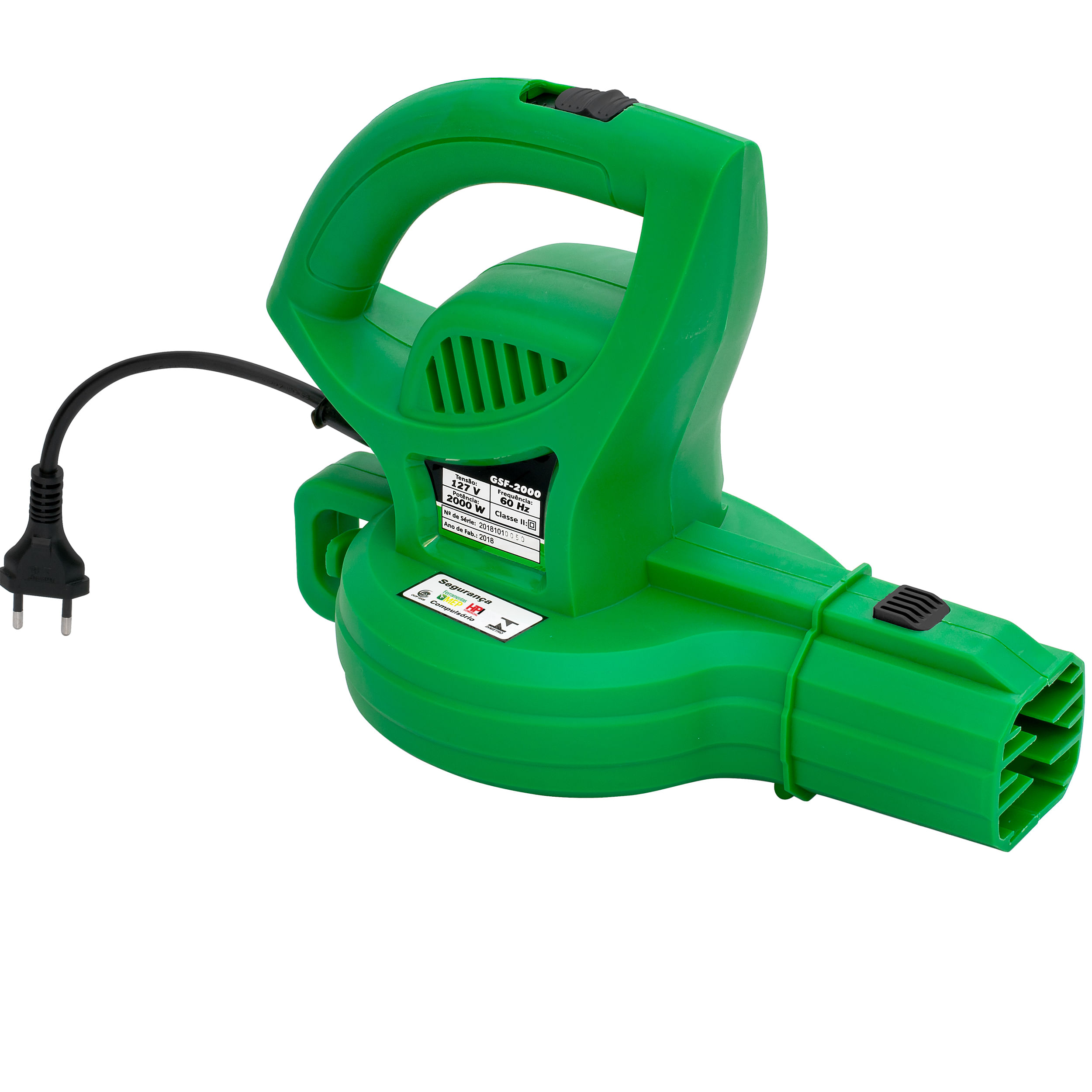 Miniatura Soprador De Folhas Elétrico Garthen GSF2000 - 110v