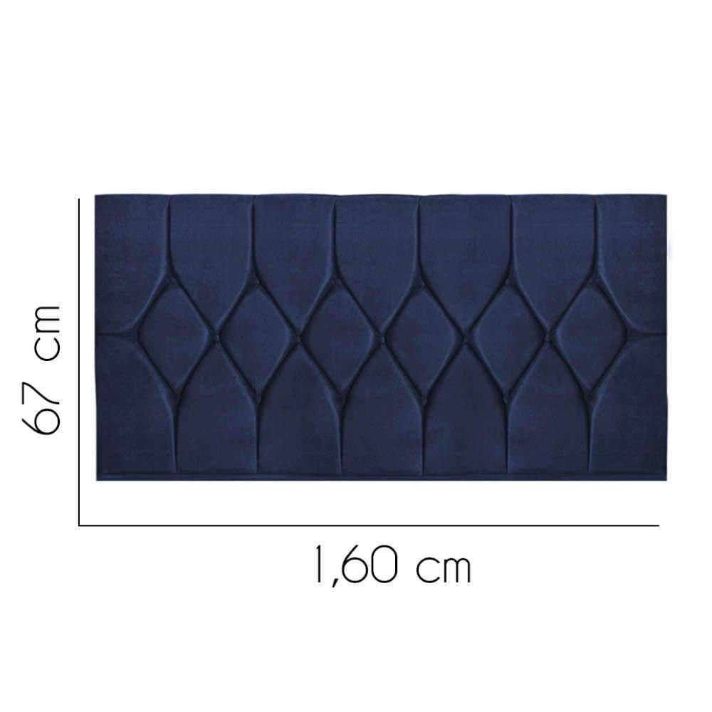 Miniatura Painel Para Cama Box Casal 1,60 Cm Istambul - Oferta House Cor:azul