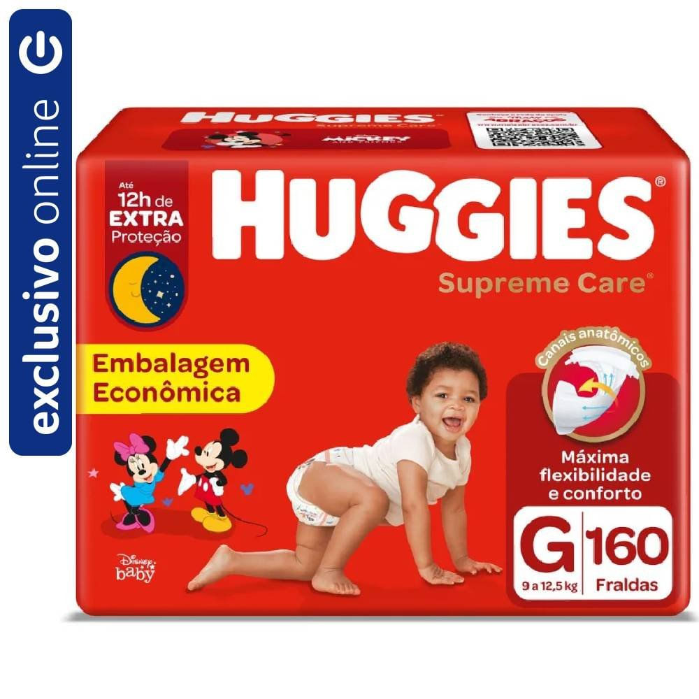 Fralda Huggies Supreme Care G - 160 Fraldas