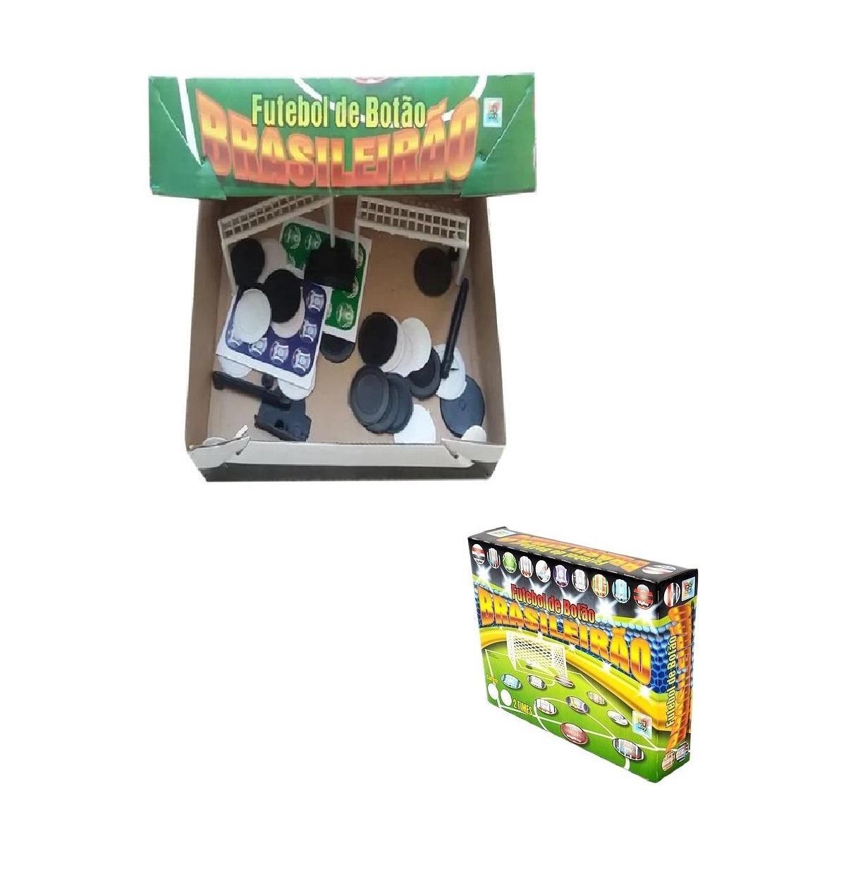 Miniatura Jogo De Futebol De Botão Brasileirão 2 Times Divertido