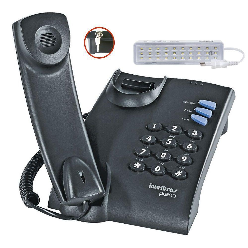 Miniatura Telefone Fixo Com Fio E Chave Intelbras Pleno Mesa Ou Parede