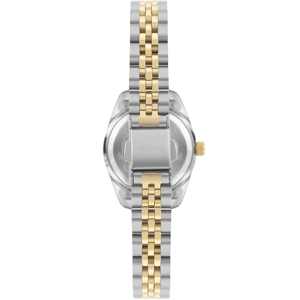 Miniatura Relogio Technos Feminino Bicolor Prata E Dourado 2015Cem/1X