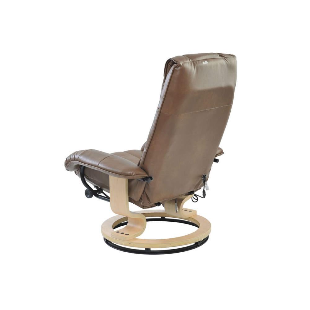 Miniatura Poltrona de Massagem com Apoio para Pés Louisiana Rivatti Marrom