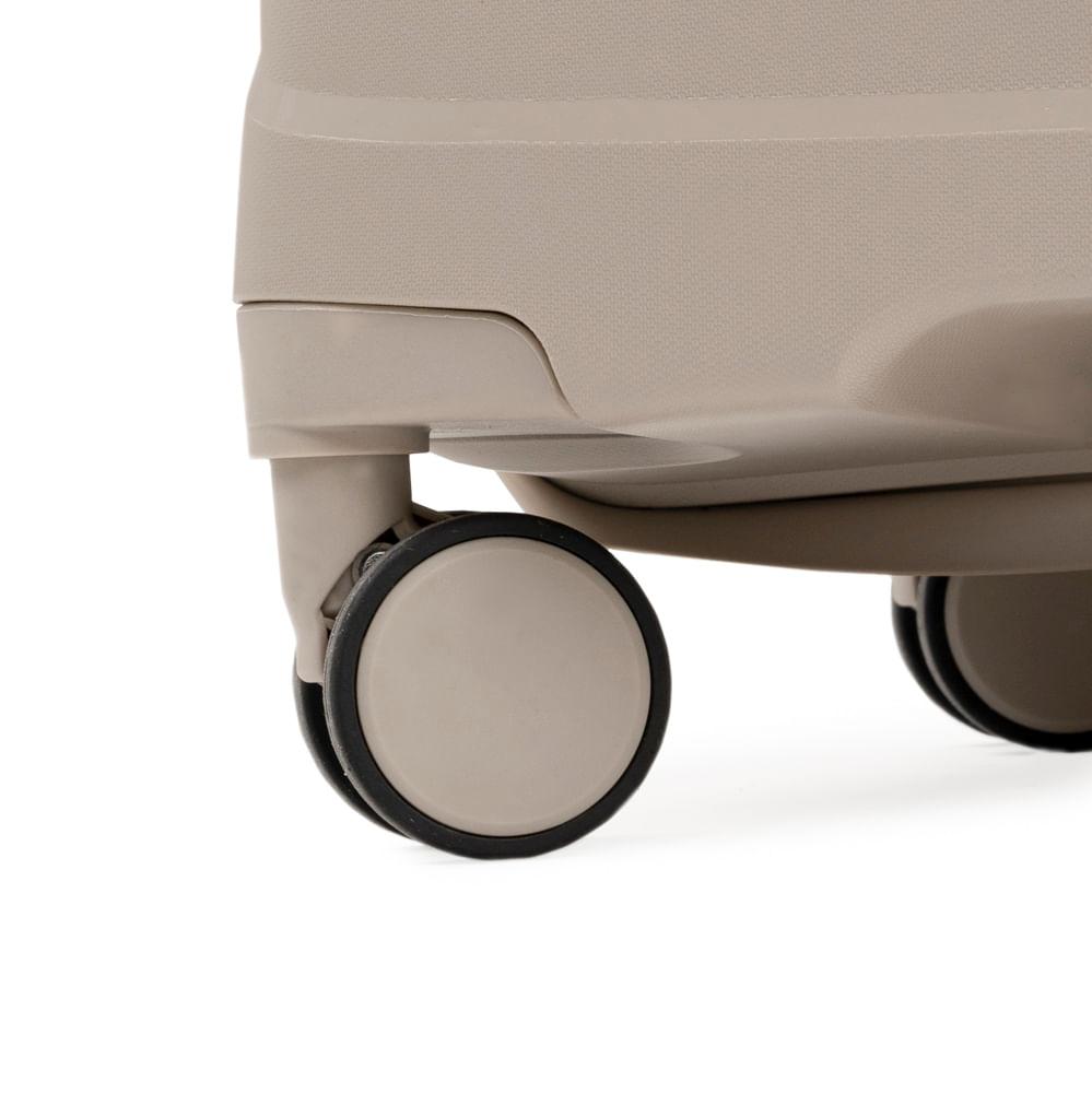 Mala de Viagem Grande 32 Kg Polipropileno 4 Rodas Rover Off White Off white - G