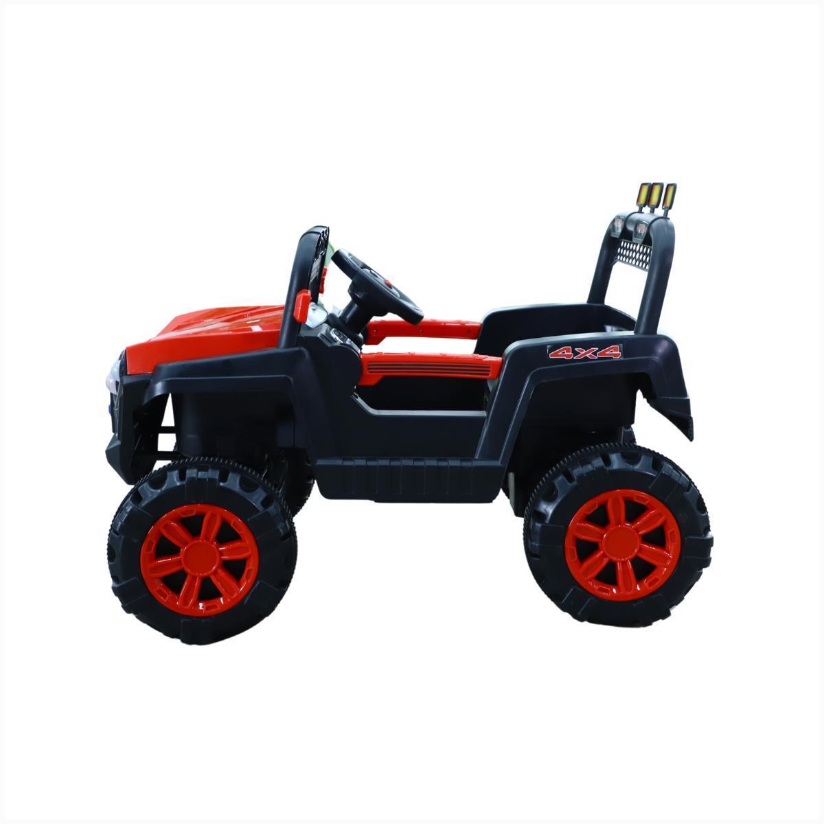 Miniatura Carrinho Elétrico 12V Utv Vermelho Usb Faróis Led Potente
