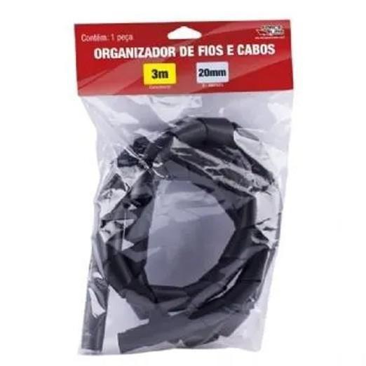 Miniatura Organizador De Cabos Force Line 3M 20Mm Preto - Forceline