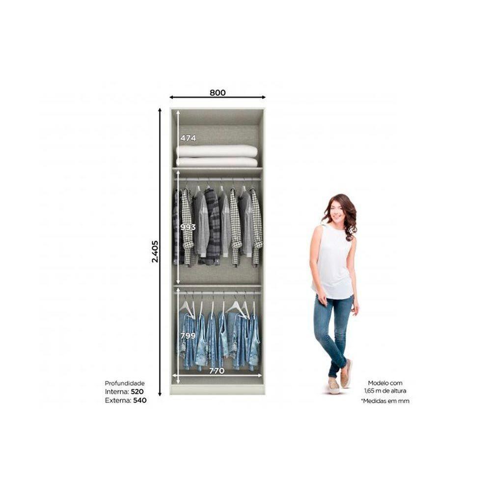 Miniatura Módulo De Quarto Casal Guarda Roupa C- 2 Portas Mc08 Seletto Areia