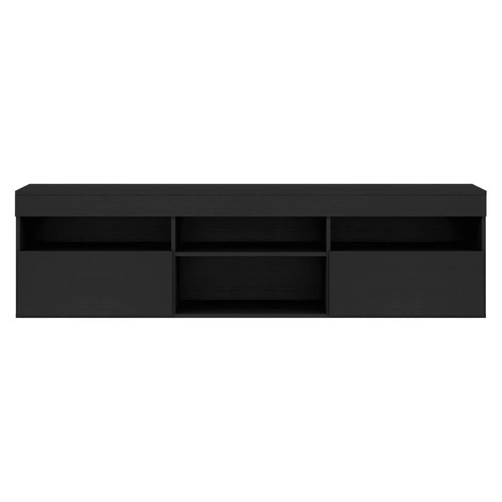 Miniatura Rack Suspenso Para Tv Até 65´´ Fg3326 Com 2 Portas Preto
