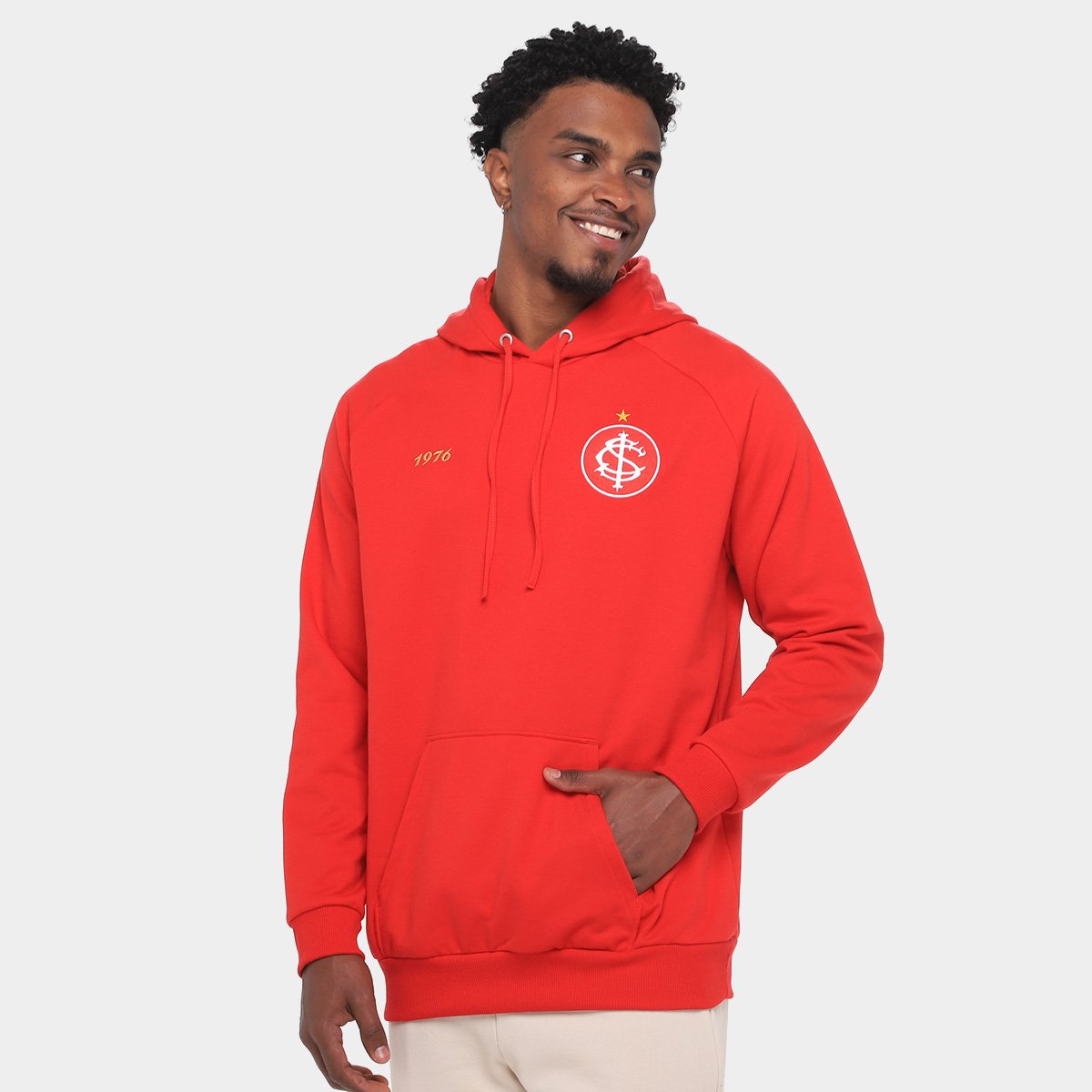 Miniatura Moletom Internacional Retrô 1976 Masculino Vermelho - G