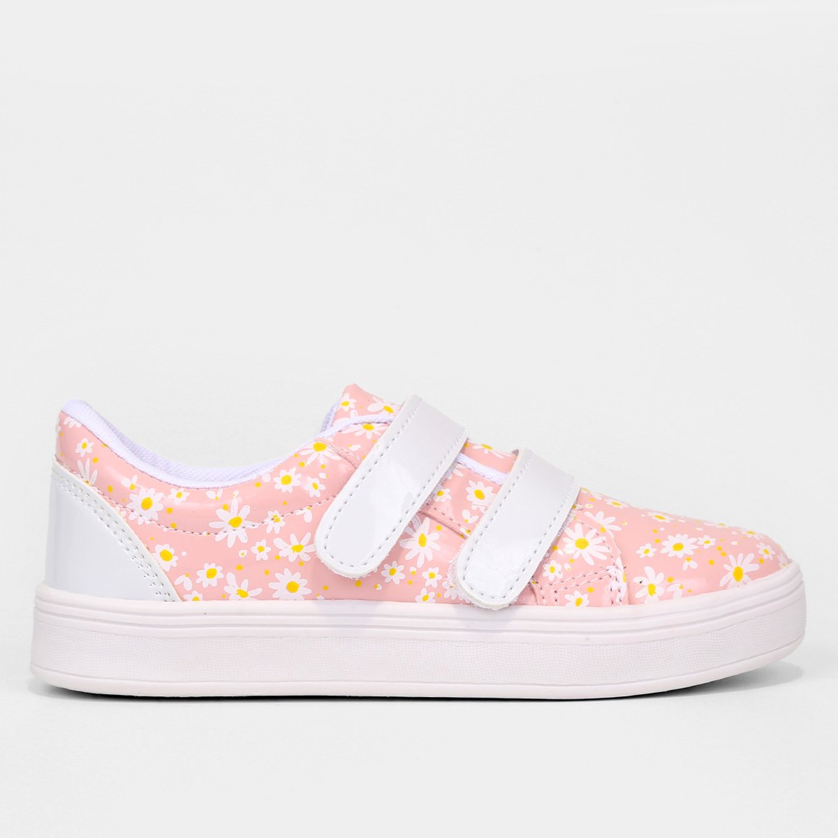 Miniatura Tênis Infantil Tininha Floral Menina Rosa+Branco - 20