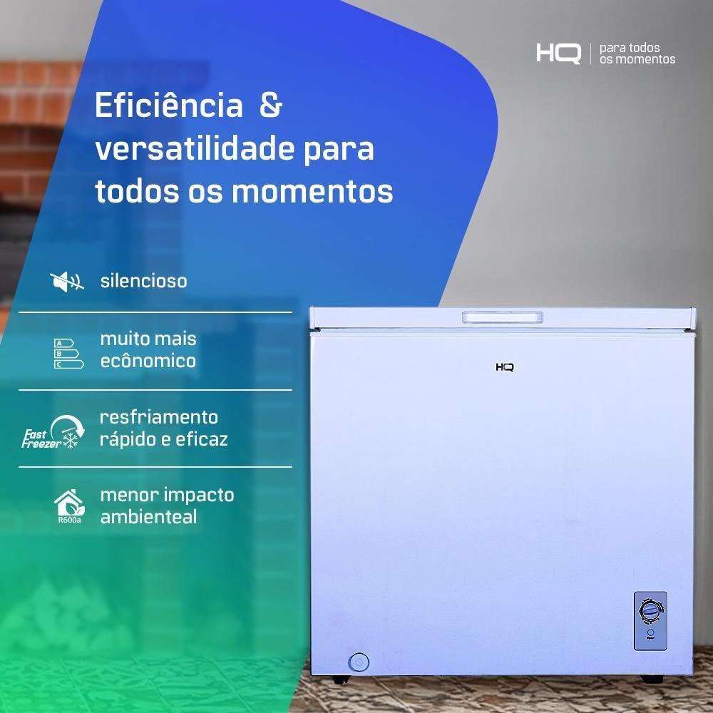 Freezer E Conservador Horizontal HQ 210 Litros Branco HQ-210CFH 110V
