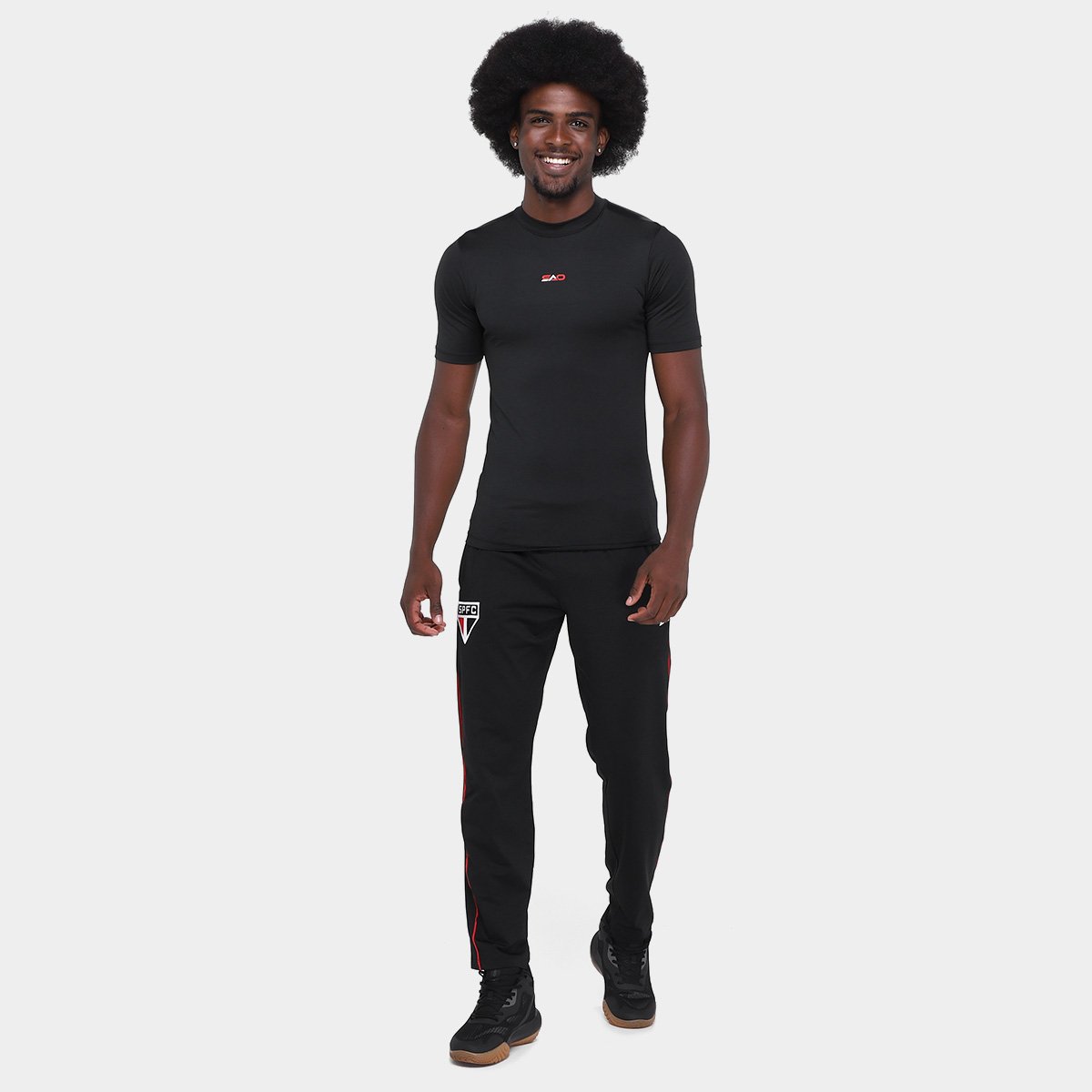 Miniatura Calça São Paulo Treino Masculina Preto - G
