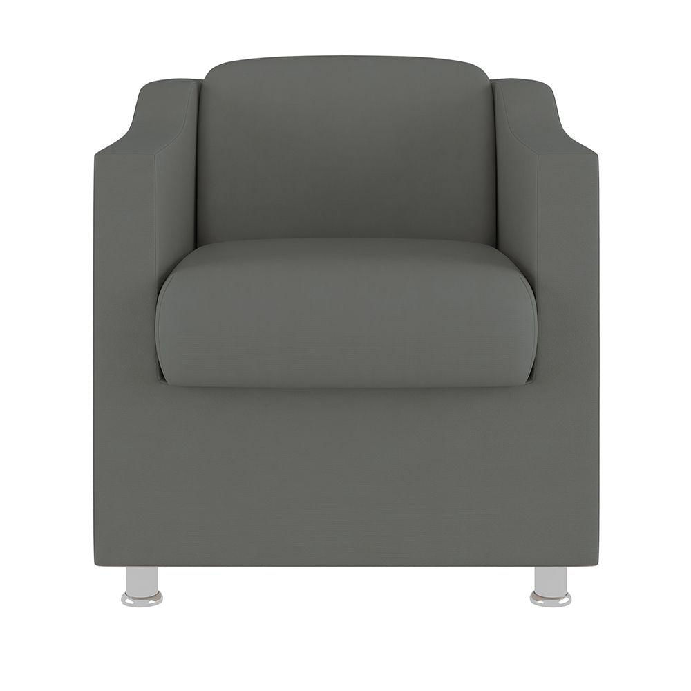 Miniatura Kit 10 Poltronas Tilla Consultório Recepção Suede Balaqui Decor Cor:cinza