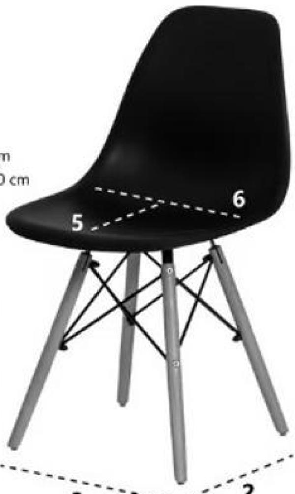 Miniatura Cadeira Charles Eames Eiffel Branca Base Madeira Sala Cozinh