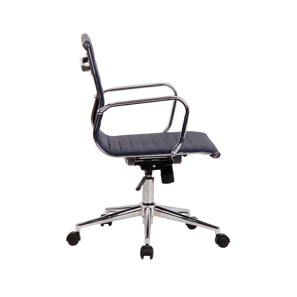 Miniatura Conjunto 2 Cadeiras PU Office Sevilha Rivatti Móveis Azul Marinho