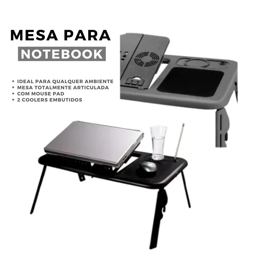 Mesa Suporte Notebook Ajustável Cooler E Mouse Pad