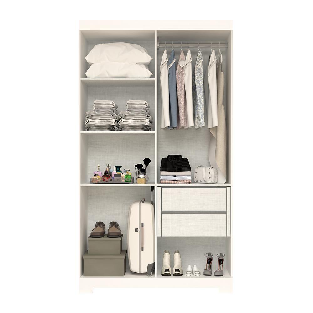 Miniatura Guarda-roupa Solteiro Canadá 4 Portas 100% Mdf Linhamobília Branco