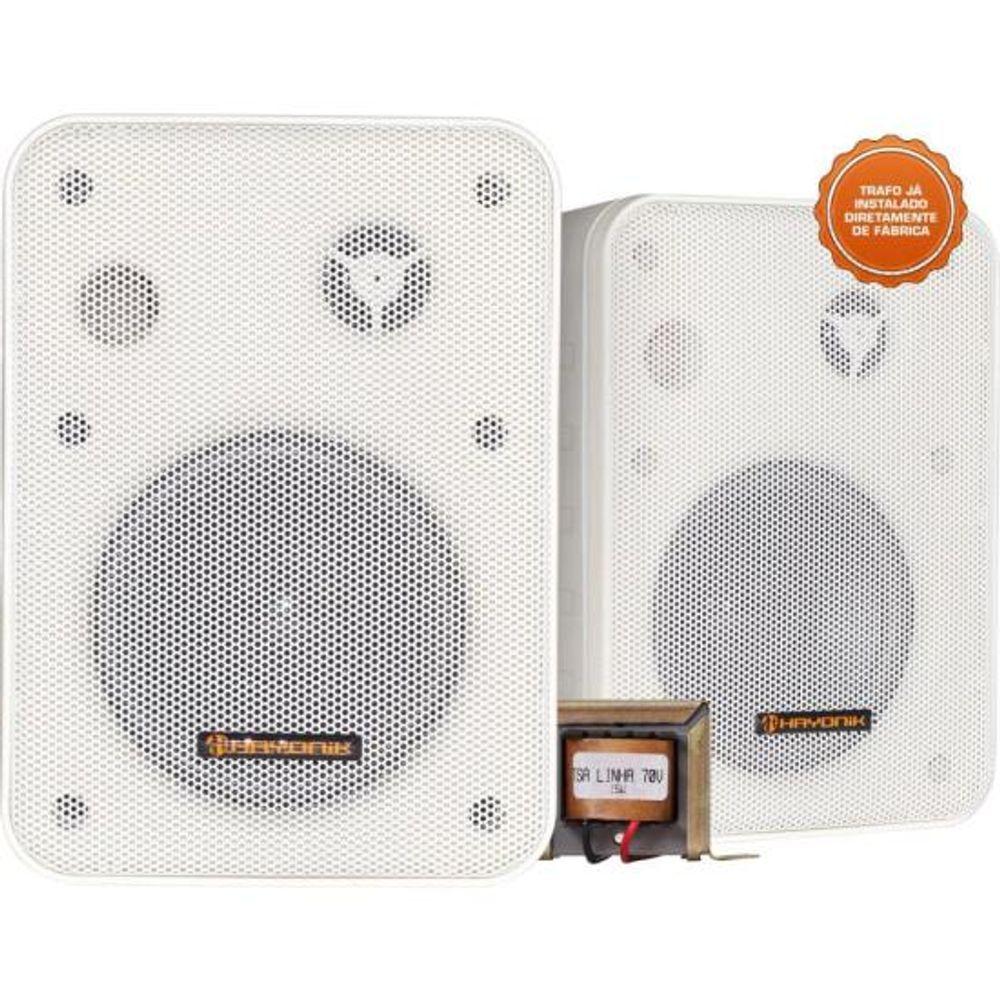 Miniatura Caixa Acústica Com Trafo 70v(15w) Ambience Line Msb60nc Branca Hayonik - Par - 2