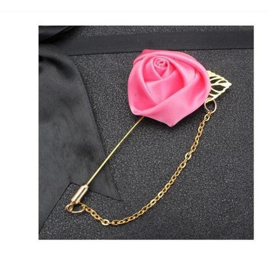 Lapela Broche De Tecido Terno Casamento Noivo Padrinho Flor