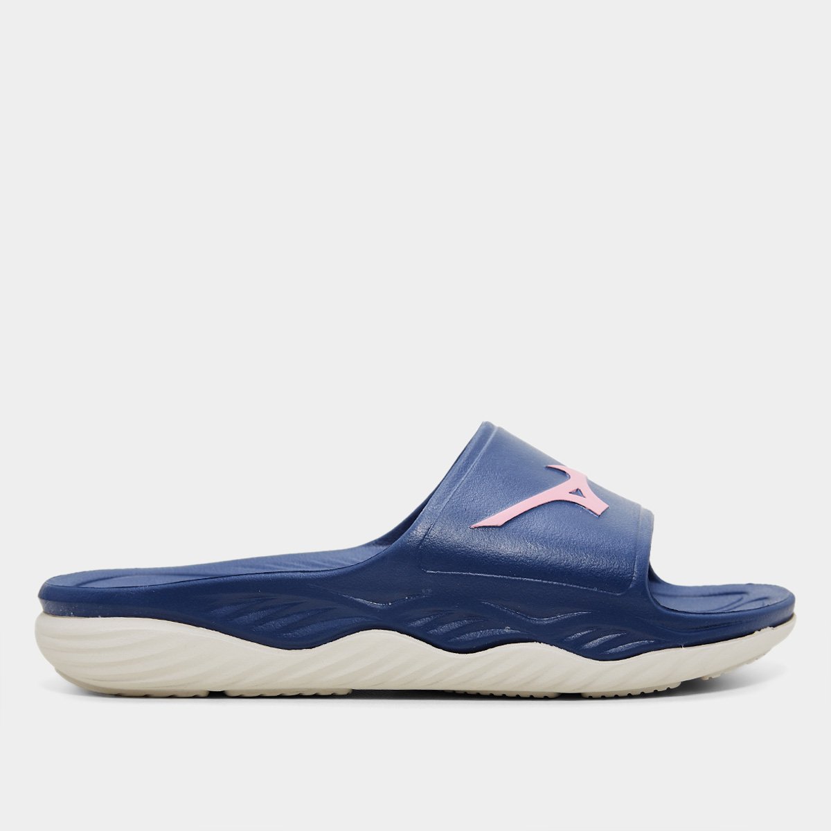 Miniatura Chinelo Mizuno Enerzy Slide Feminino Marinho+Bege - 33/34