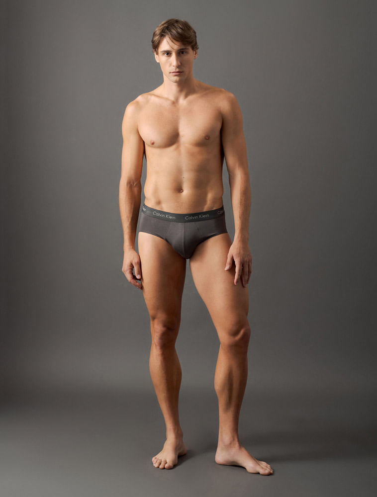Miniatura Cueca Brief de Modal Calvin Klein Underwear - Grafite/Prata Cueca Brief de Modal Calvin Klein Underwear Grafite/Prata g