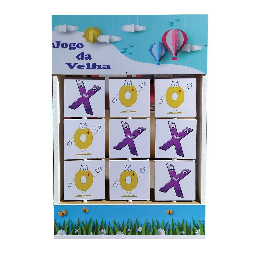 Jogo Da Velha Em Mdf Fixação Na Parede L12 - Criança Feliz