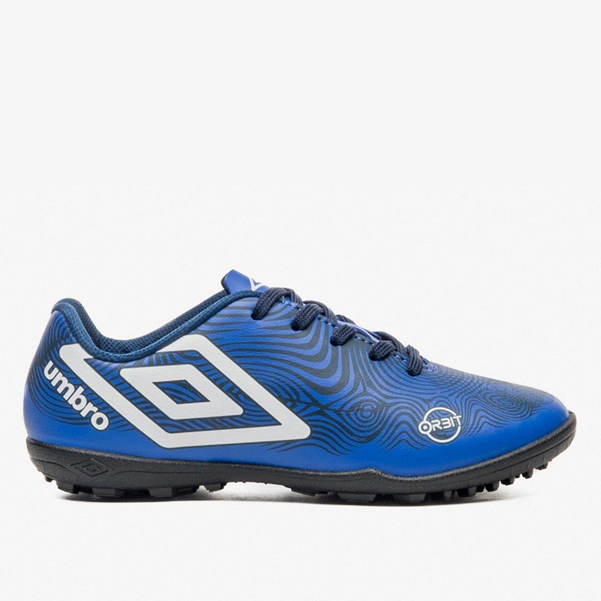 Miniatura Chuteira Society Infantil Umbro Orbit Marinho+Branco - 28