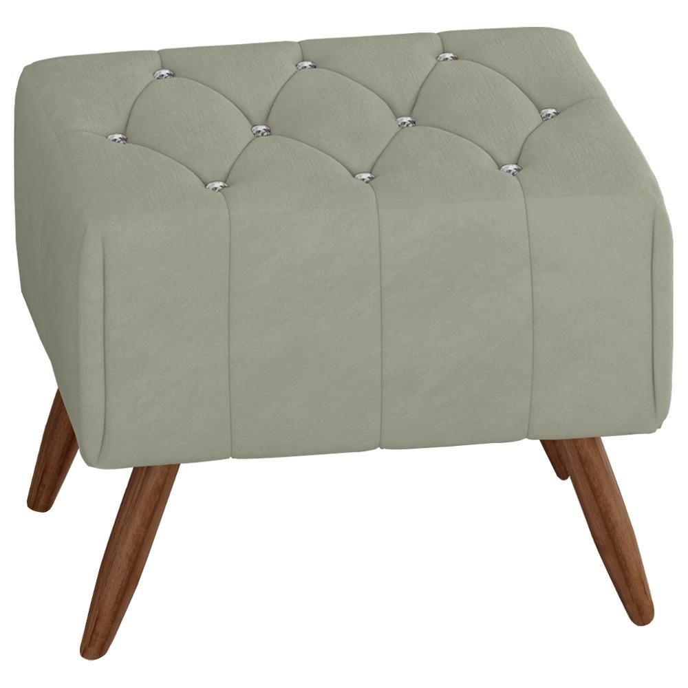 Miniatura Puff Puf Para Sala Pes Madeira Trit Veludo Sl 940 Peer Sl 940