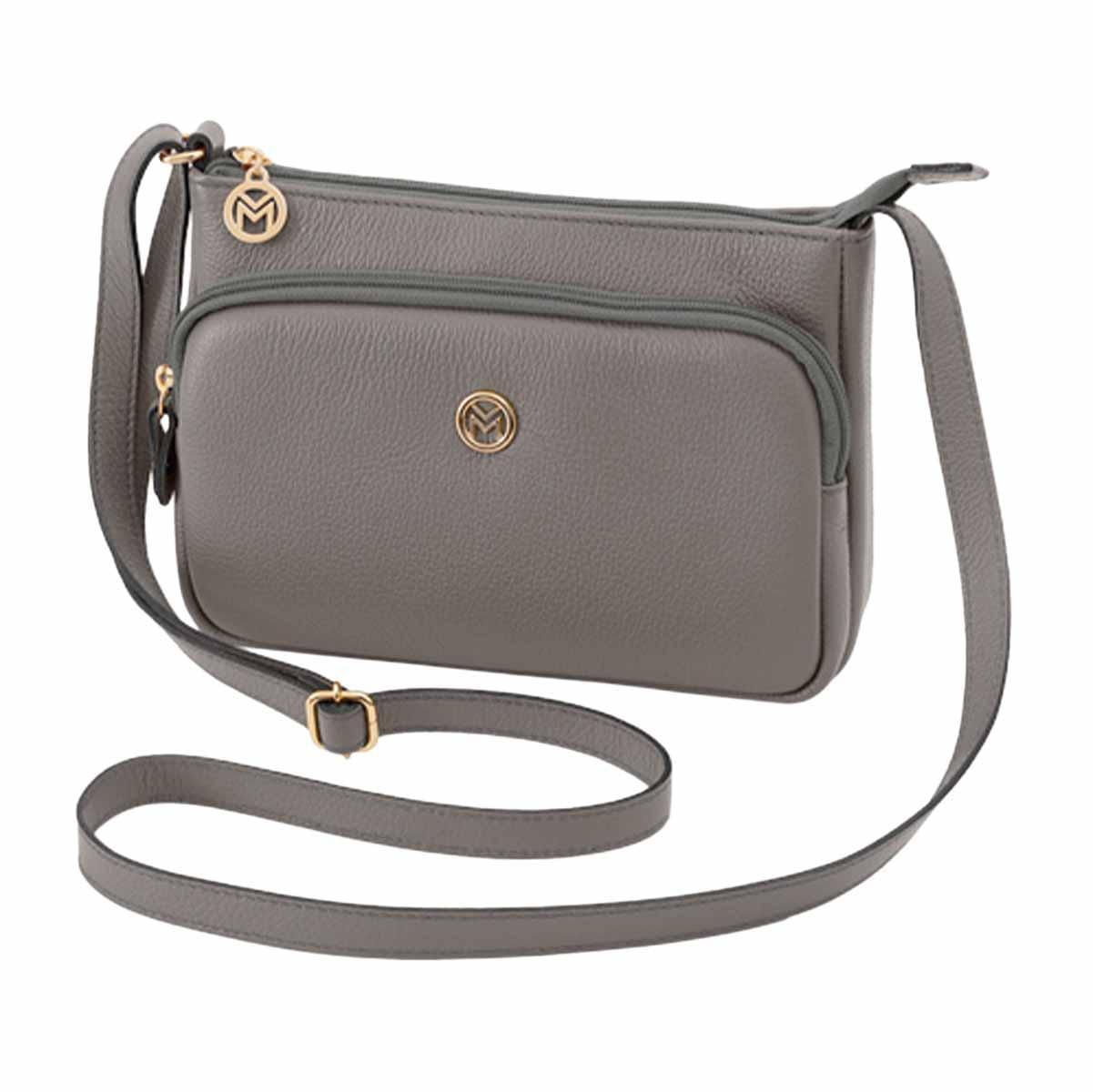 Miniatura Bolsa Feminina Transversal de Couro Mariart Rosalina