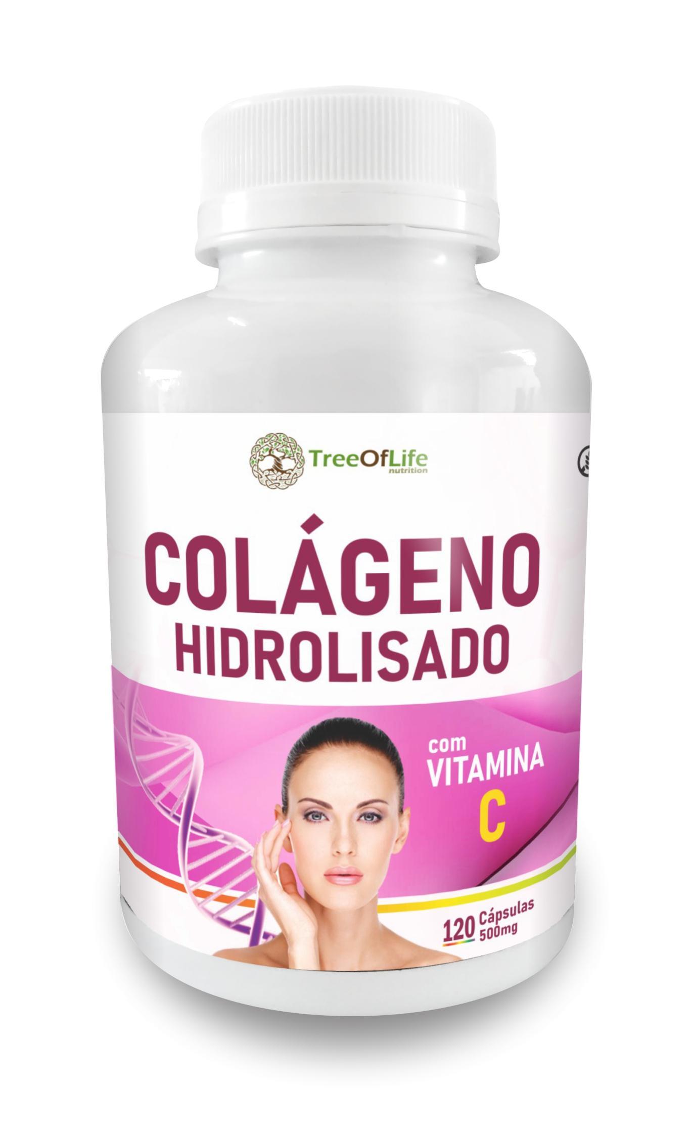 Miniatura Colágeno Hidrolisado Com Vitamina C 120 Cápsulas 500Mg