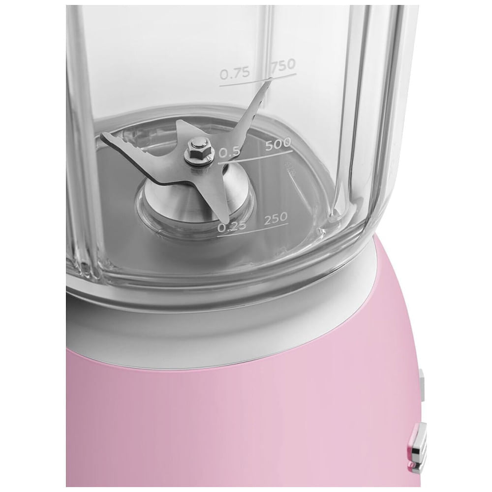 Miniatura Liquidificador SMEG BLF03 Retro Style 600W com Jarra de 1,5 litros sem BPA e Funções para Smoothies e Trituração de Gelo - Design Anos 50