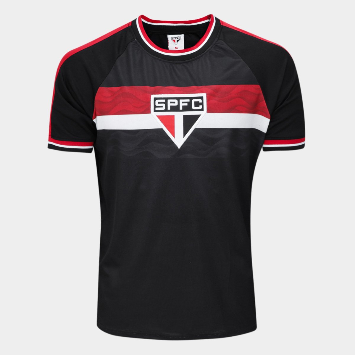 Miniatura Camiseta São Paulo Tri Lotus Masculino Preto+Vermelho - EGG